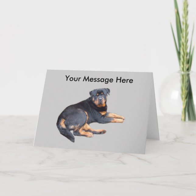 Tarjeta de felicitación de Rottweiler (Anverso)