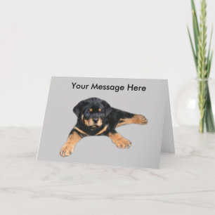 Tarjeta de felicitación de Rottweiler
