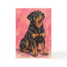 Tarjeta de Felicitación de Rottweiler | Retrato de