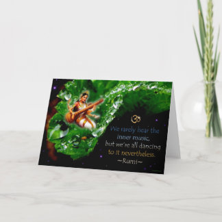 Tarjeta de felicitación de Rumi de la "música