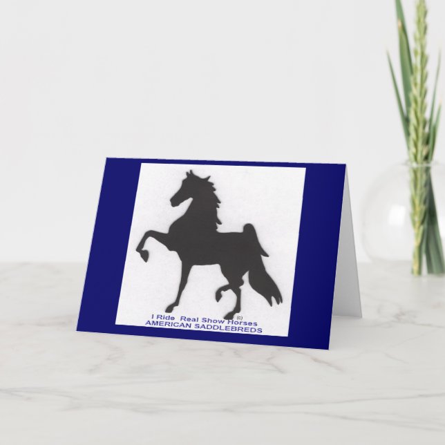 Tarjeta de felicitación de Saddlebred (Anverso)
