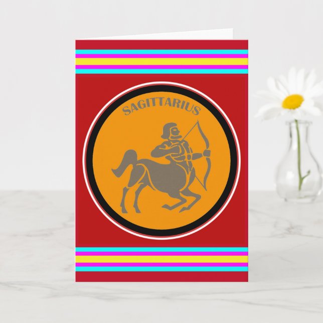 Tarjeta de felicitación de Sagitario (Planta pequeña)