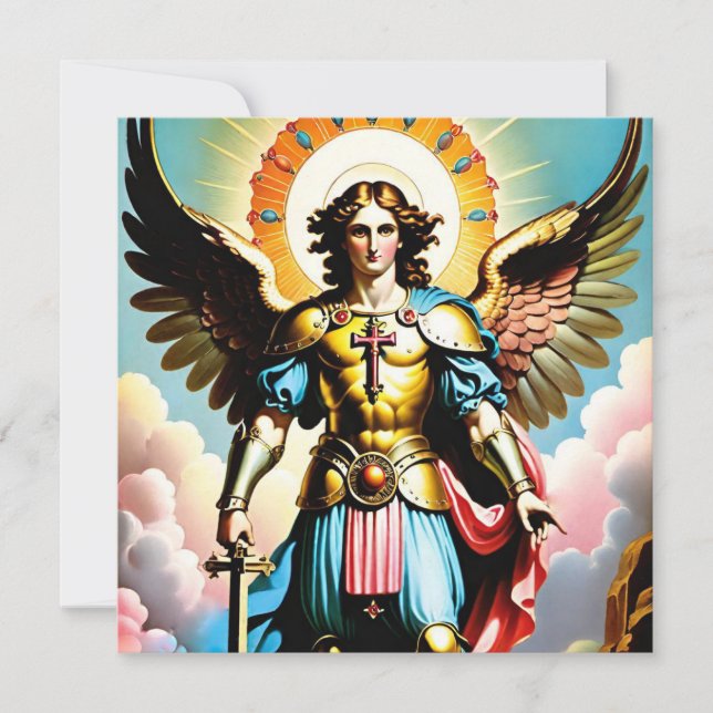 Tarjeta de felicitación de Saint Michael (Anverso)