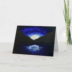 Tarjeta de felicitación de salida de la luna
