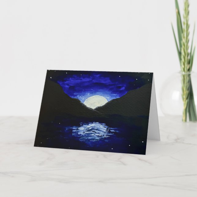 Tarjeta de felicitación de salida de la luna (Anverso)