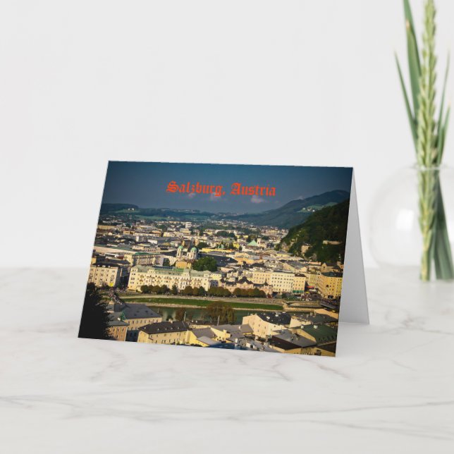Tarjeta de felicitación de Salzburg, Austria (Anverso)