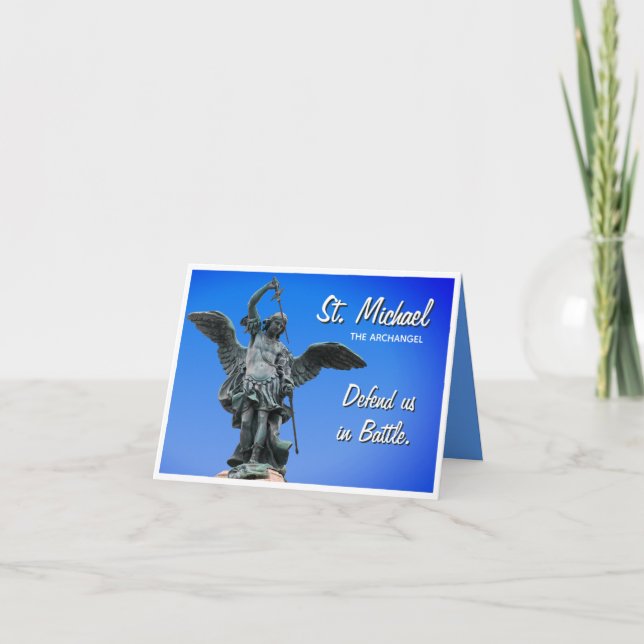 Tarjeta de felicitación de san Michael Prayer (Anverso)