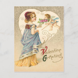 Tarjeta de felicitación de San Valentín de época