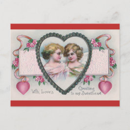 Tarjeta de felicitación de San Valentín de época