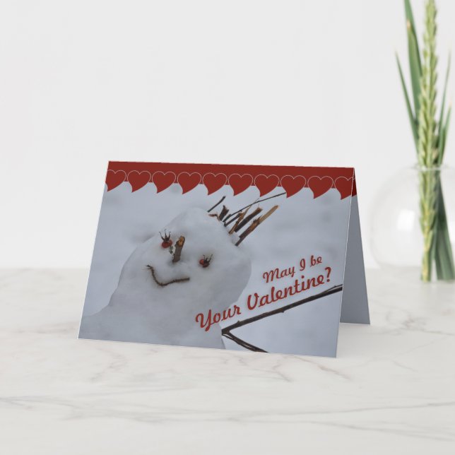 Tarjeta de felicitación de San Valentín Miss Snowm (Anverso)