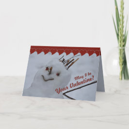 Tarjeta de felicitación de San Valentín Miss Snowm