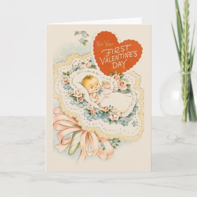 Tarjeta de felicitación de San Valentín para bebé  (Anverso)