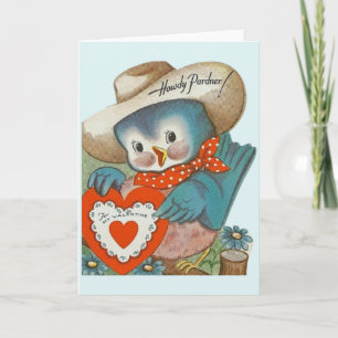 Tarjeta de felicitación de San Valentín Vintage Bl