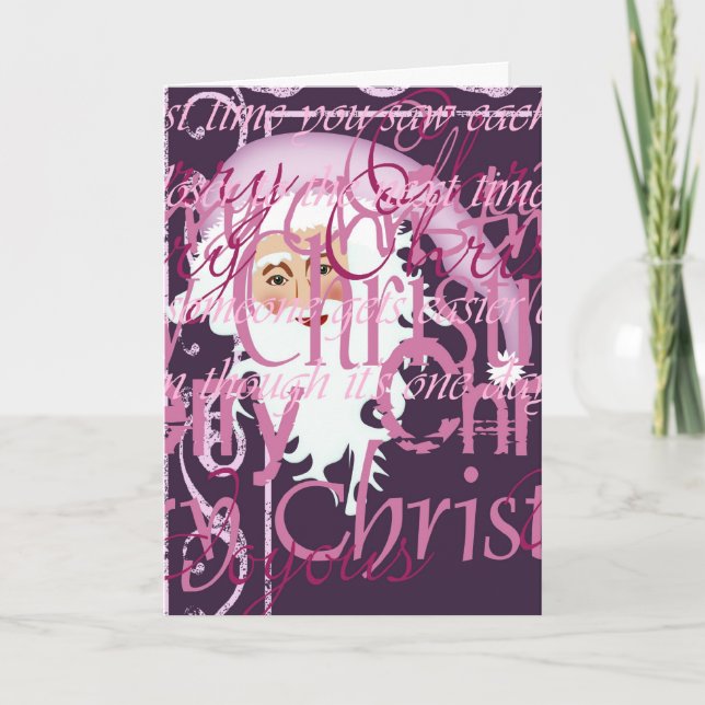 Tarjeta de felicitación de Santa de las Felices (Anverso)