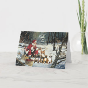 Tarjeta de felicitación de Santa del navidad de