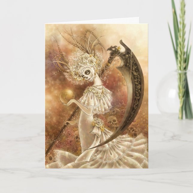 Tarjeta de felicitación de Santa Muerte (Anverso)