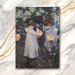Tarjeta de felicitación de Sargent de Carnation Li