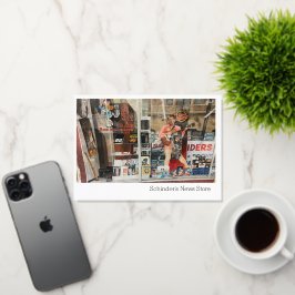 Tarjeta de felicitación de Schinders News Store