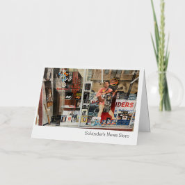 Tarjeta de felicitación de Schinders News Store
