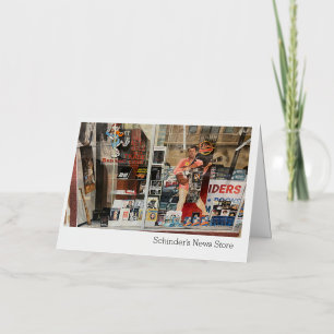 Tarjeta de felicitación de Schinders News Store