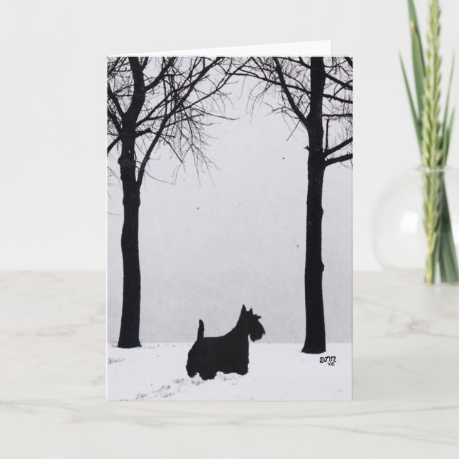Tarjeta de felicitación de Scottish Terrier (Anverso)