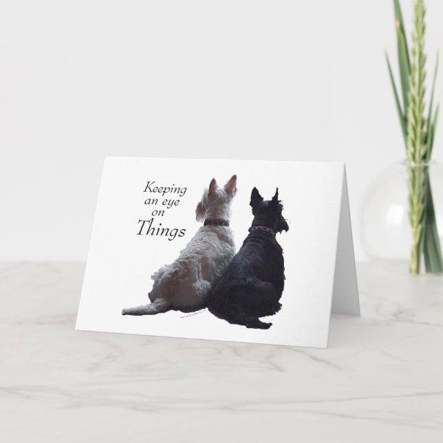Tarjeta de felicitación de Scottish Terrier (Anverso)