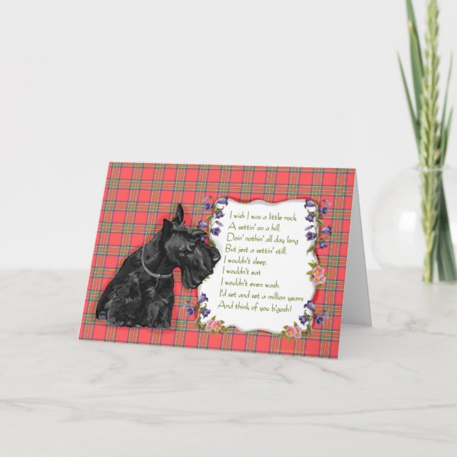 Tarjeta de felicitación de Scottish Terrier (Anverso)