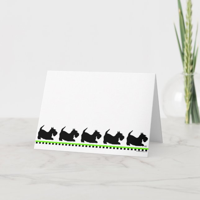Tarjeta de felicitación de Scottish Terrier (Anverso)