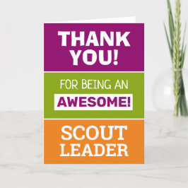 Tarjeta de felicitación de Scout Leader