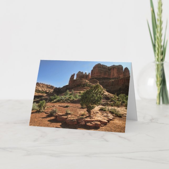Tarjeta de felicitación de Sedona de la roca de la (Anverso)