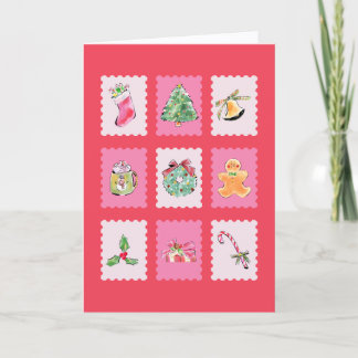 Tarjeta de Felicitación de Sello de Fiesta de Coqu