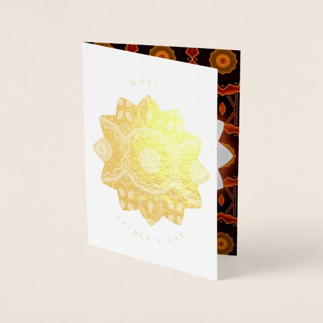 Tarjeta de felicitación de sello floral de Relieve (Anverso)