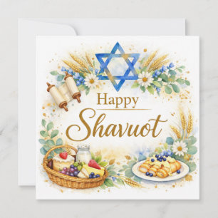 Tarjeta de Felicitación de Shavuot Estrella de Dav