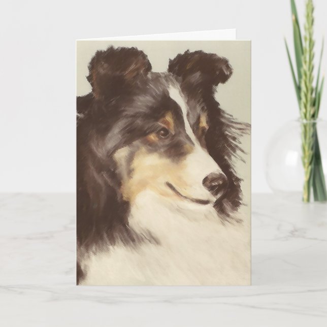 Tarjeta de felicitación de Sheltie (Anverso)