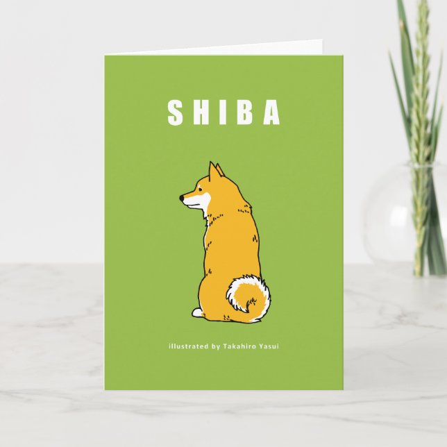 Tarjeta de felicitación de Shiba (Anverso)