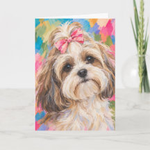 Tarjeta de Felicitación de Shih Tzu