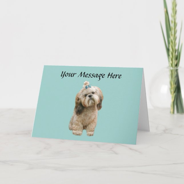 Tarjeta de felicitación de Shih Tzu (Anverso)