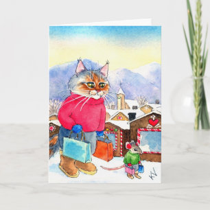Tarjeta de felicitación de Shopaholics del navidad
