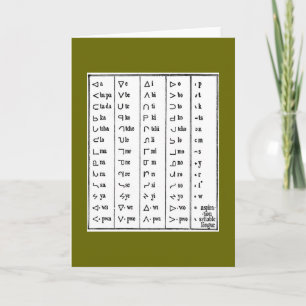 Tarjeta de felicitación de símbolos indios