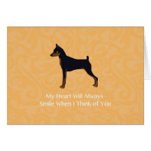Tarjeta de felicitación de simpatía de Pinscher en