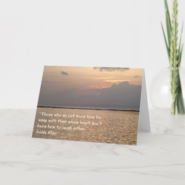 Tarjeta de felicitación de simpatía Golda Meir Tex (Anverso)