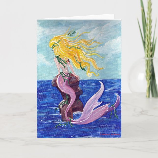 Tarjeta de felicitación de Sirena (en blanco) (Anverso)