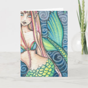 Tarjeta de Felicitación de Sirena Encantadora - En