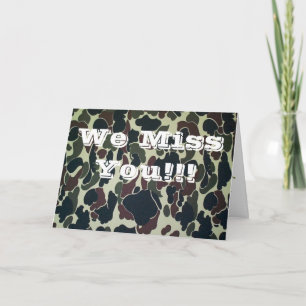 Tarjeta de felicitación de Soldier Camo