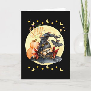 Tarjeta de Felicitación de Sombrero Mágico de Bruj