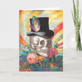 Tarjeta de felicitación de sombrero superior psico