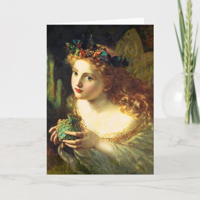 Tarjeta de felicitación de Sophie Anderson Fairy (Anverso)