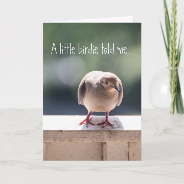 Tarjeta de Felicitación de Sorpresa Dove (Anverso)