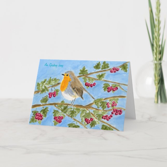 Tarjeta de felicitación de Spideog beag (Anverso)