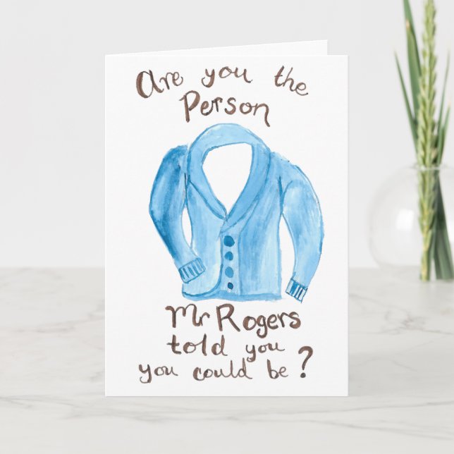 Tarjeta de felicitación de Sr. Rogers Sweater (Anverso)